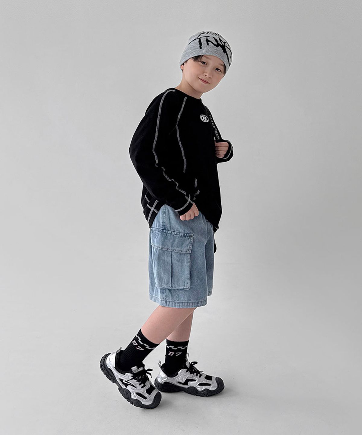 베리클로젯(BERRYCLOSET) 프라임 버뮤다 데님 팬츠