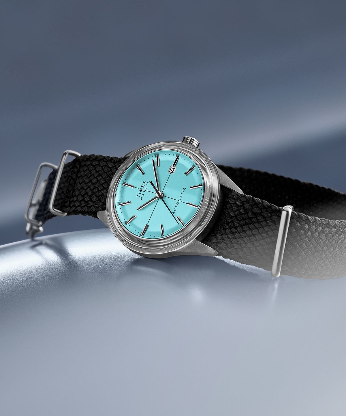 타이맥스(TIMEX) 멀린 젯 오토매틱 아쿠아마린 다이얼 남자시계 38mm
