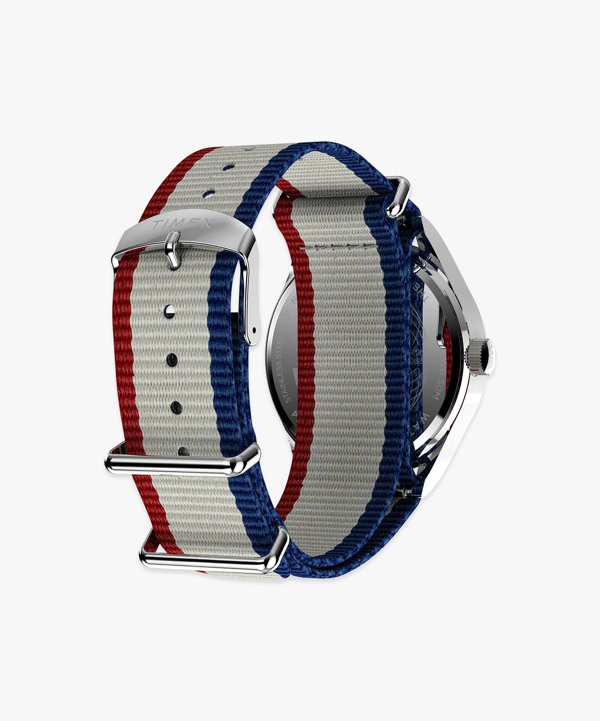 타이맥스(TIMEX) 위켄더 뉴잉글랜드 스트라이프 슬립스루 스트랩 손목시계 39mm