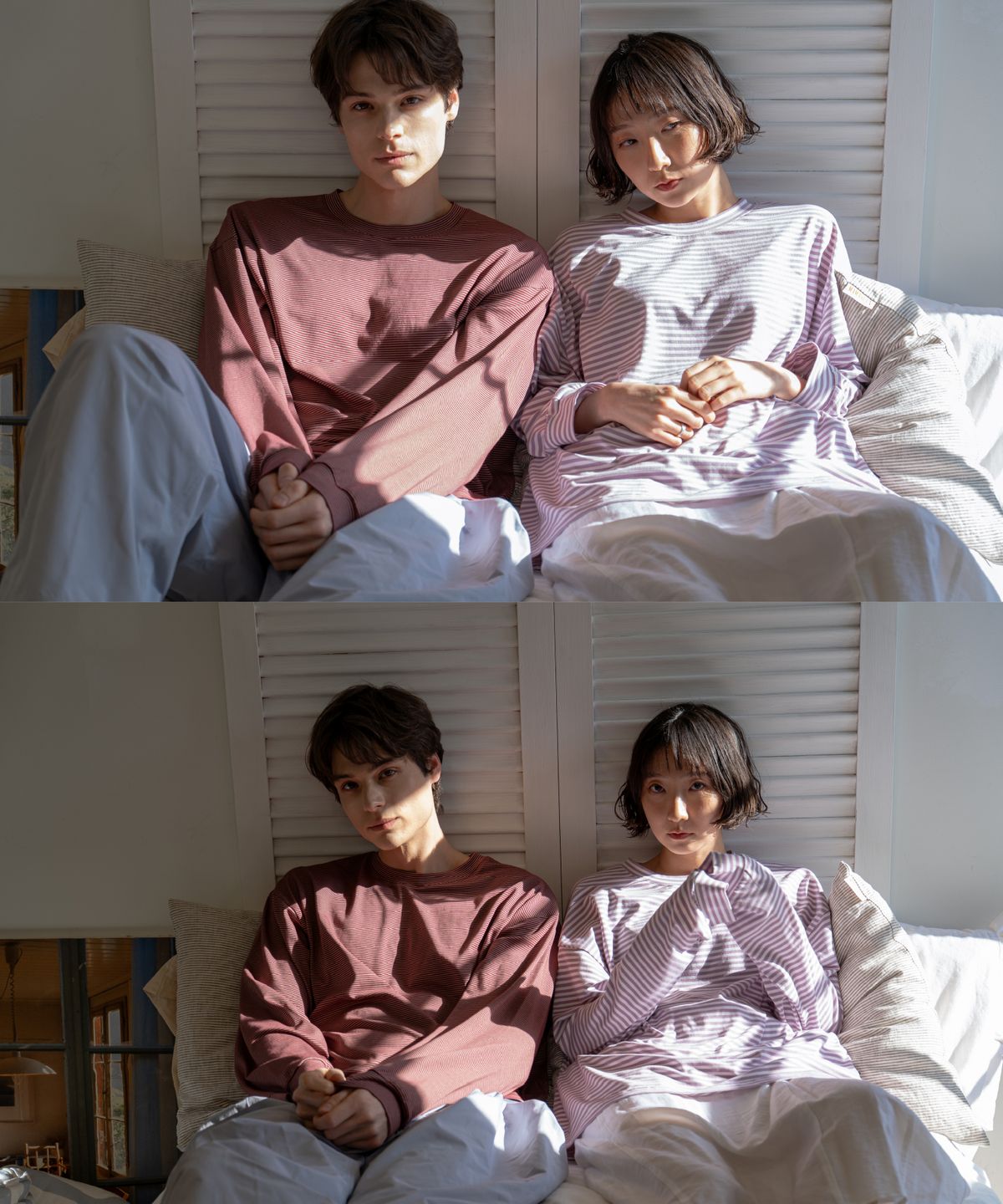 른넷(LEUNNET) 마틴 스트라이프 티 (Matin Stripe T) / Burgundy