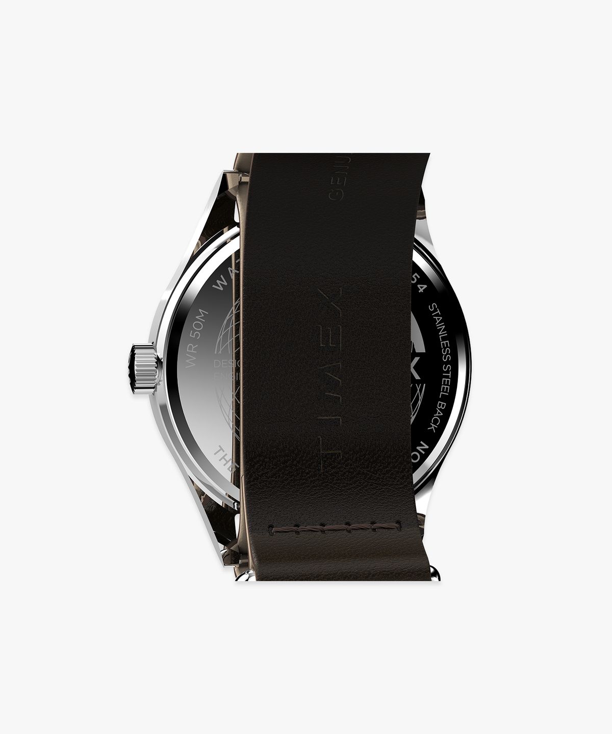 타이맥스(TIMEX) 위켄더 뉴잉글랜드 쓰리핸즈 브라운 가죽손목시계 39mm