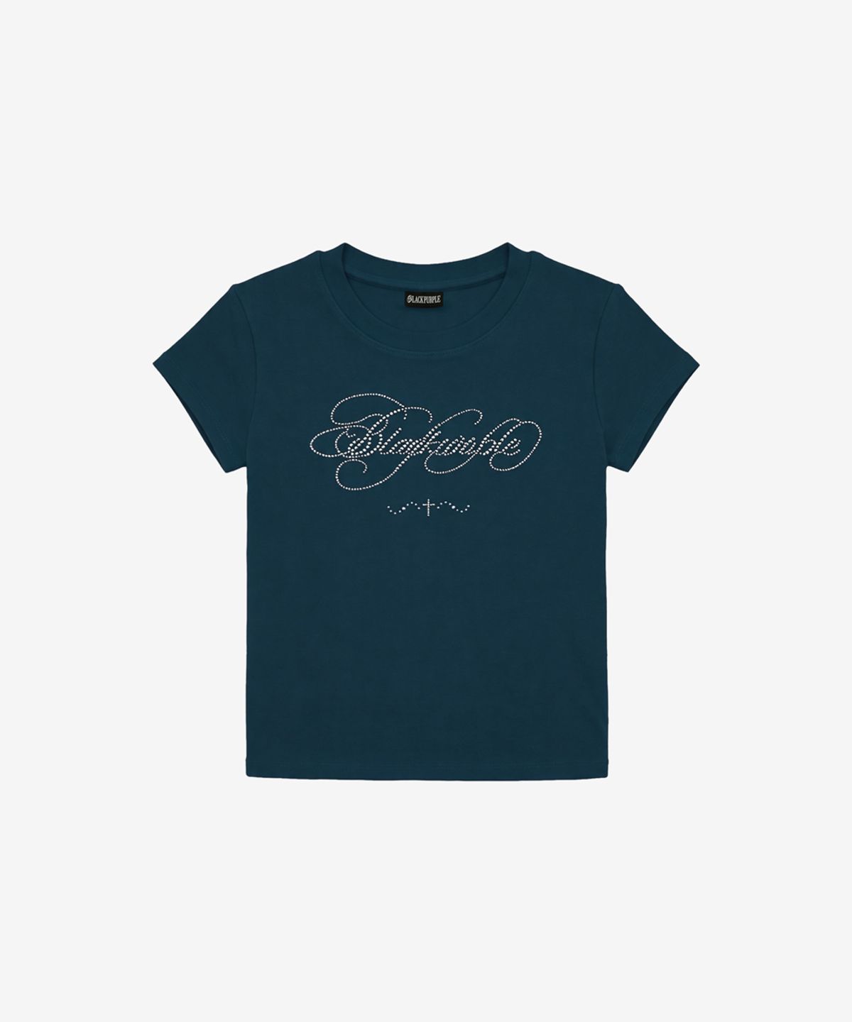 블랙 퍼플(BLACK PURPLE) 글리터 플로우 반팔티_네이비 Glitter Flow Tee_Navy