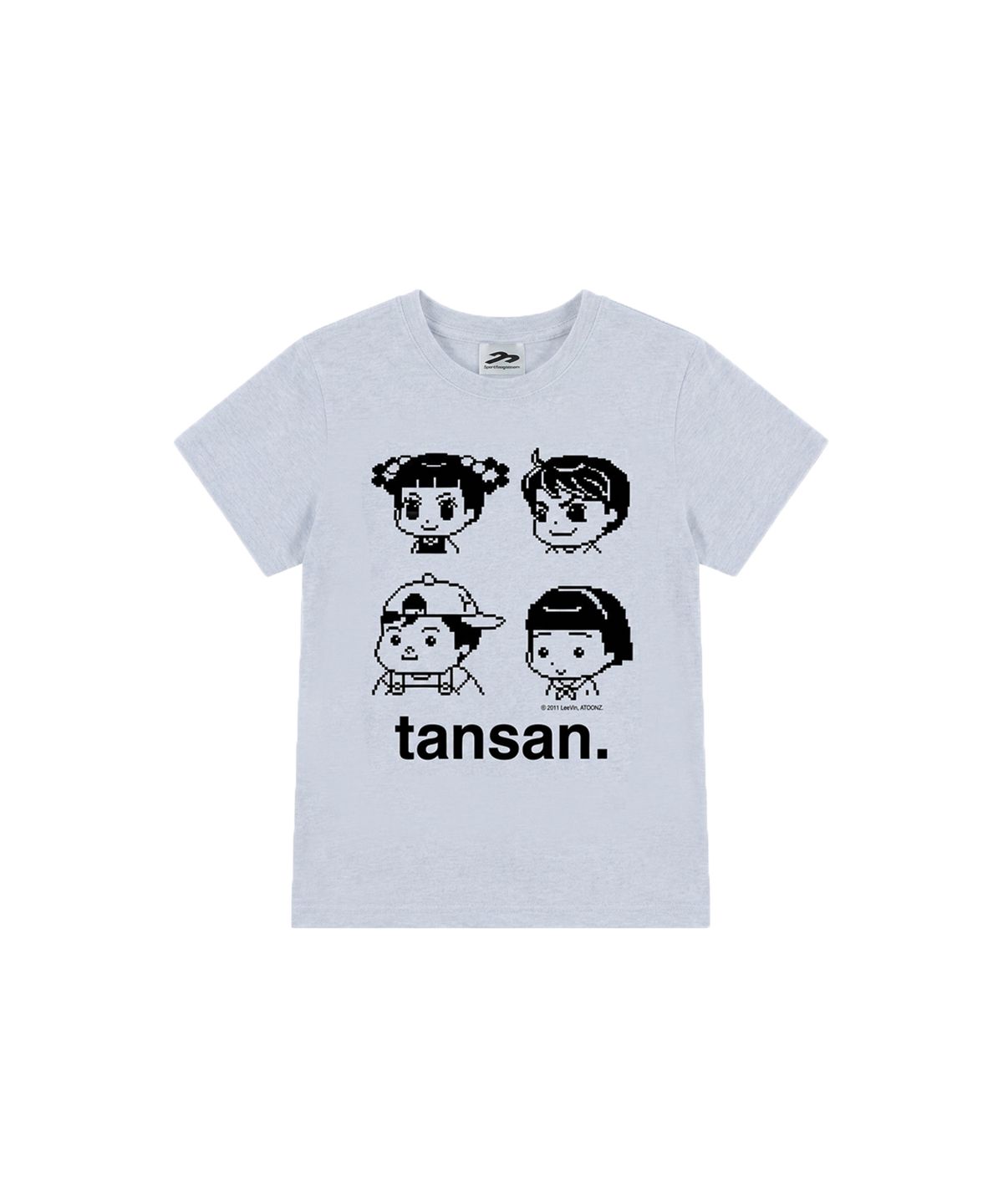 탄산마그네슘(TANSANMAGNESIUM) 안녕자두야X탄산 프렌즈 픽셀 티셔츠 (스카이블루)