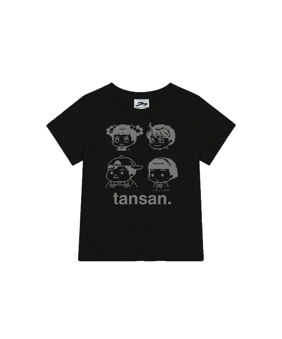 탄산마그네슘(TANSANMAGNESIUM) 안녕자두야X탄산 프렌즈 픽셀 티셔츠 (블랙)
