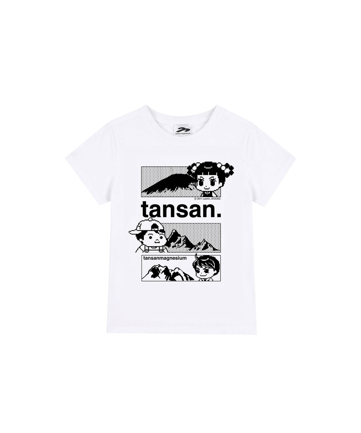 탄산마그네슘(TANSANMAGNESIUM) 안녕자두야X탄산 마운틴 자두 티셔츠 (화이트)