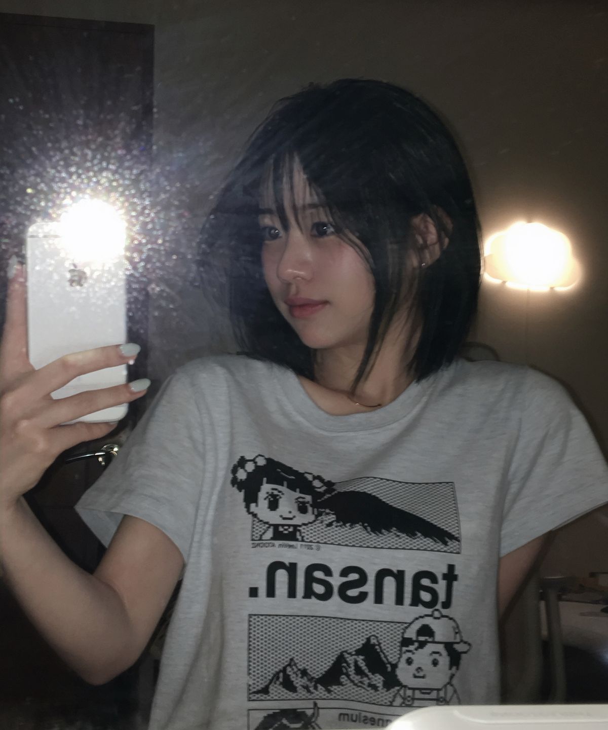 탄산마그네슘(TANSANMAGNESIUM) 안녕자두야X탄산 마운틴 자두 티셔츠 (스카이블루)