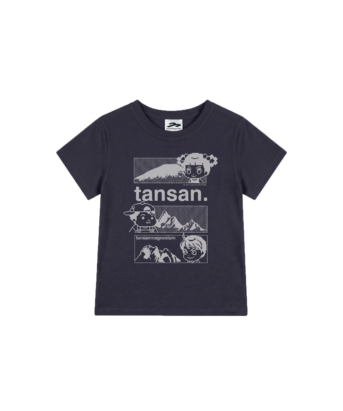탄산마그네슘(TANSANMAGNESIUM) 안녕자두야X탄산 마운틴 자두 티셔츠 (네이비)