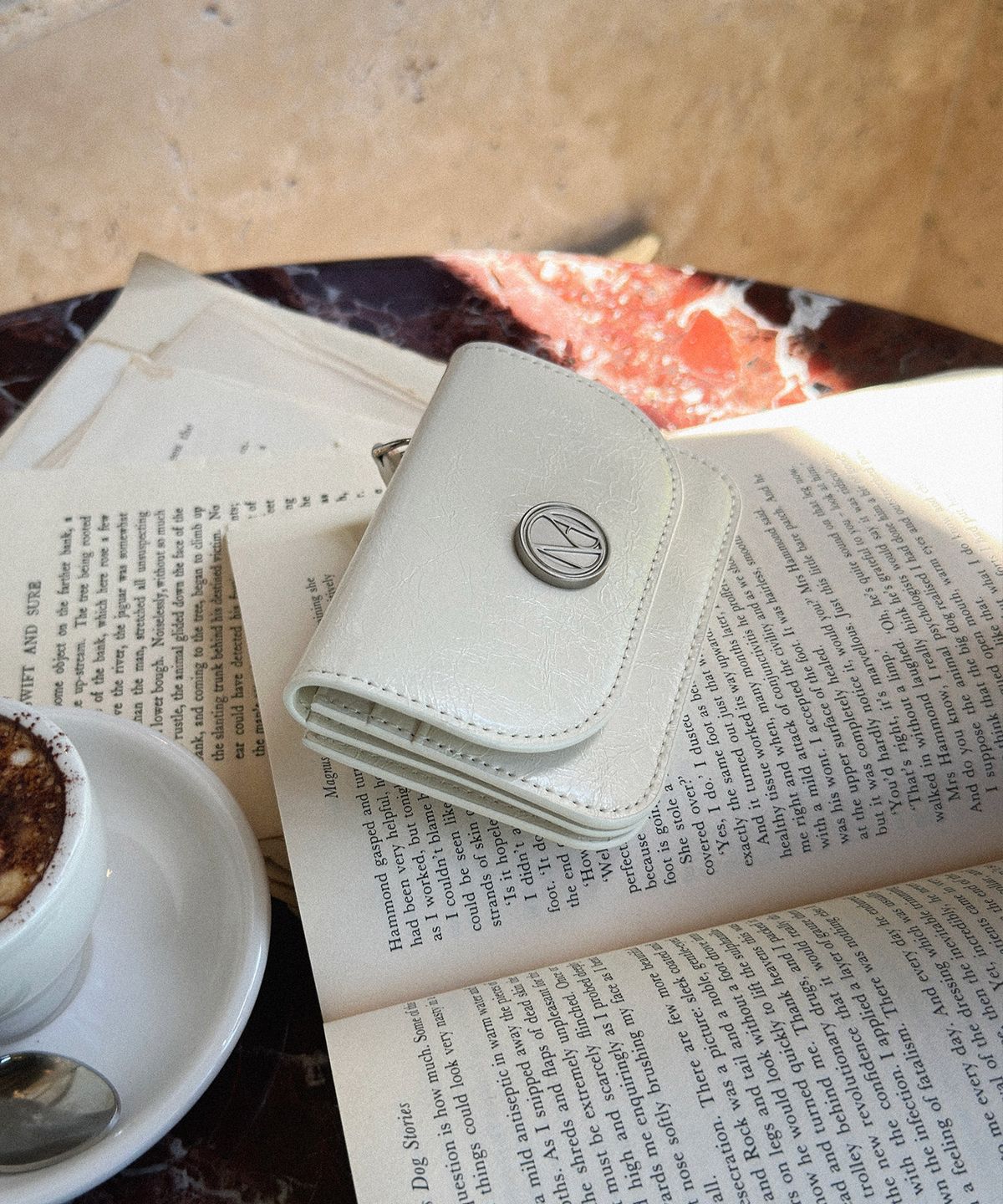 꼬떼드무아(COTEDEMOI) Ecrin card wallet - Cream