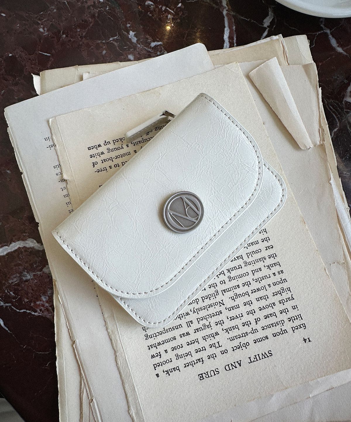 꼬떼드무아(COTEDEMOI) Ecrin card wallet - Cream