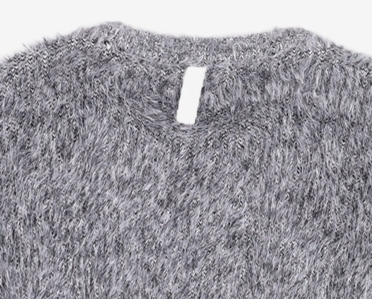 노매뉴얼(NOMANUAL) (시그니처종료)CROPPED HAIRY KNIT - 5 COLOR M