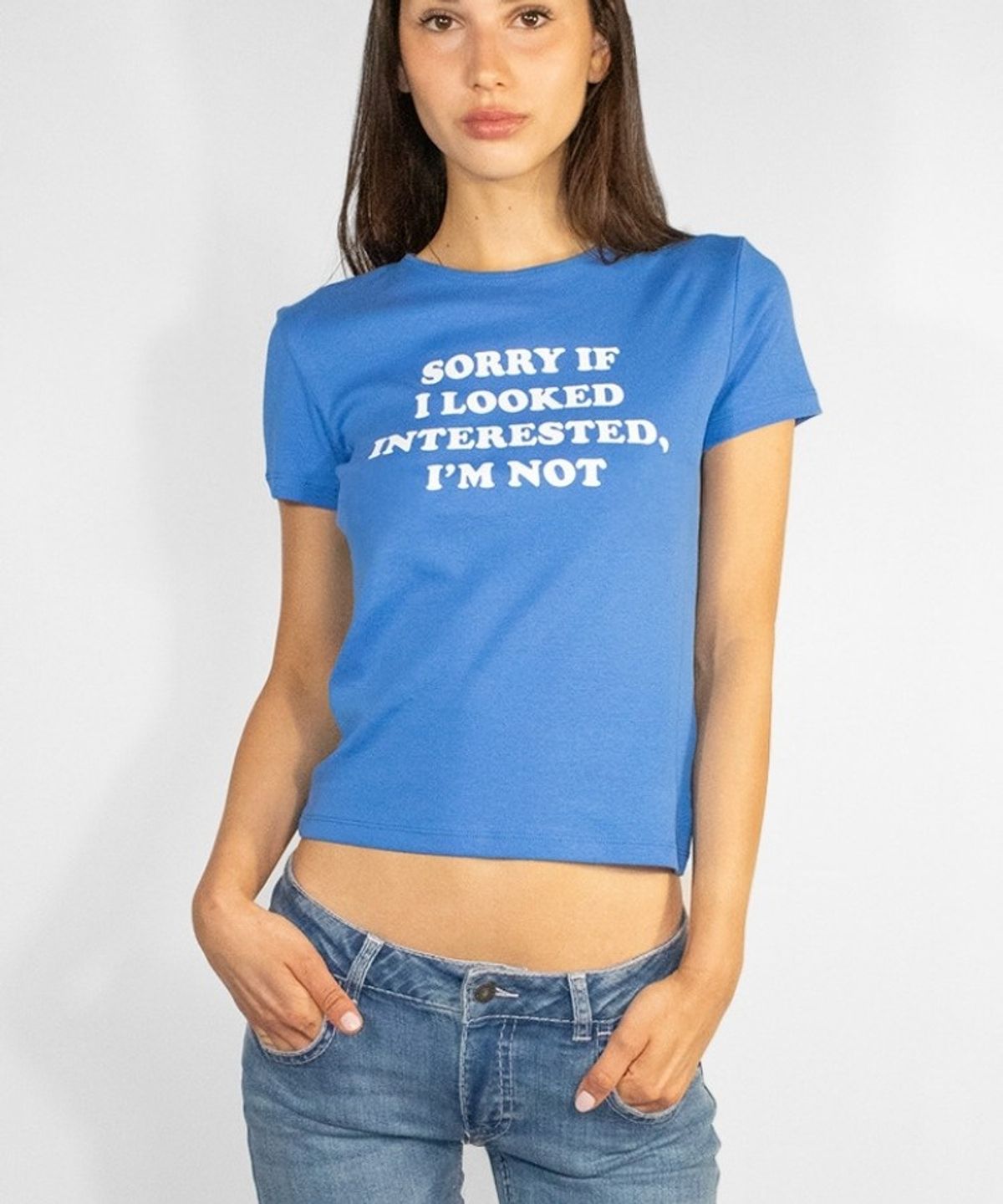 섭듀드(SUBDUED) SORRY IF I LOOKED 티셔츠 (오션블루)
