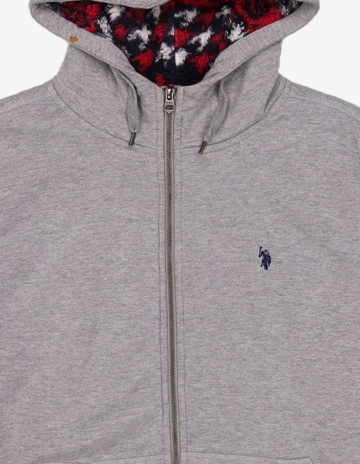 유에스 폴로 어신(USPOLOASSN) 화이트라벨 코튼 플리스 후드집업_멜란지그레이 XL