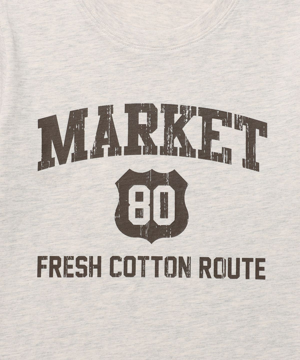 킴스 프레시 코튼 마켓(KIMS FRESH COTTON MARKET) 마켓 컬리지 티셔츠 오트밀