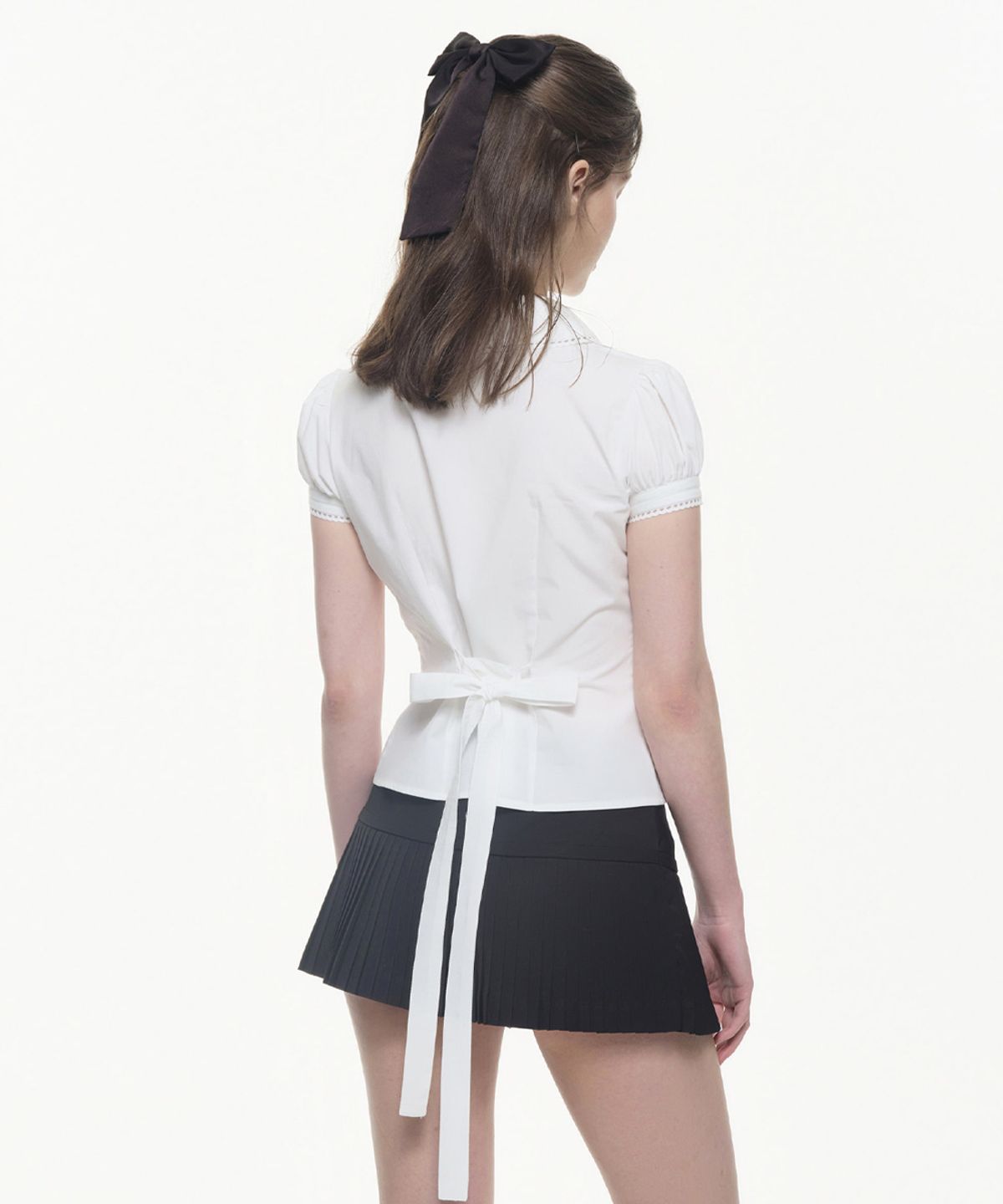 위스페어리(WHISFAIRY) Classic Lace Blouse - WHITE