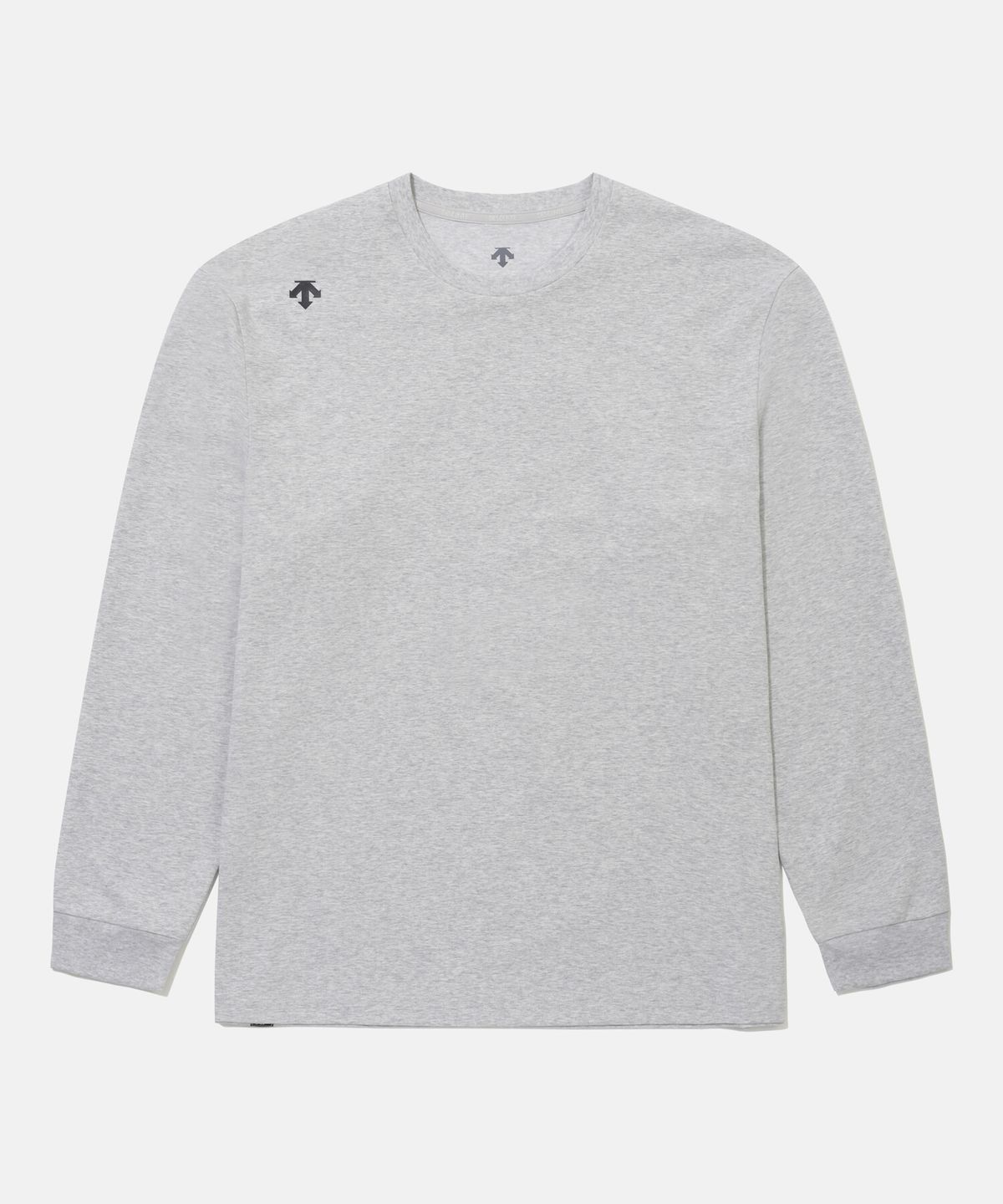 데상트(DESCENTE) 무브먼트 소로나쿨 오버핏 긴팔 티셔츠 멜란지 그레이 SR323UTL72