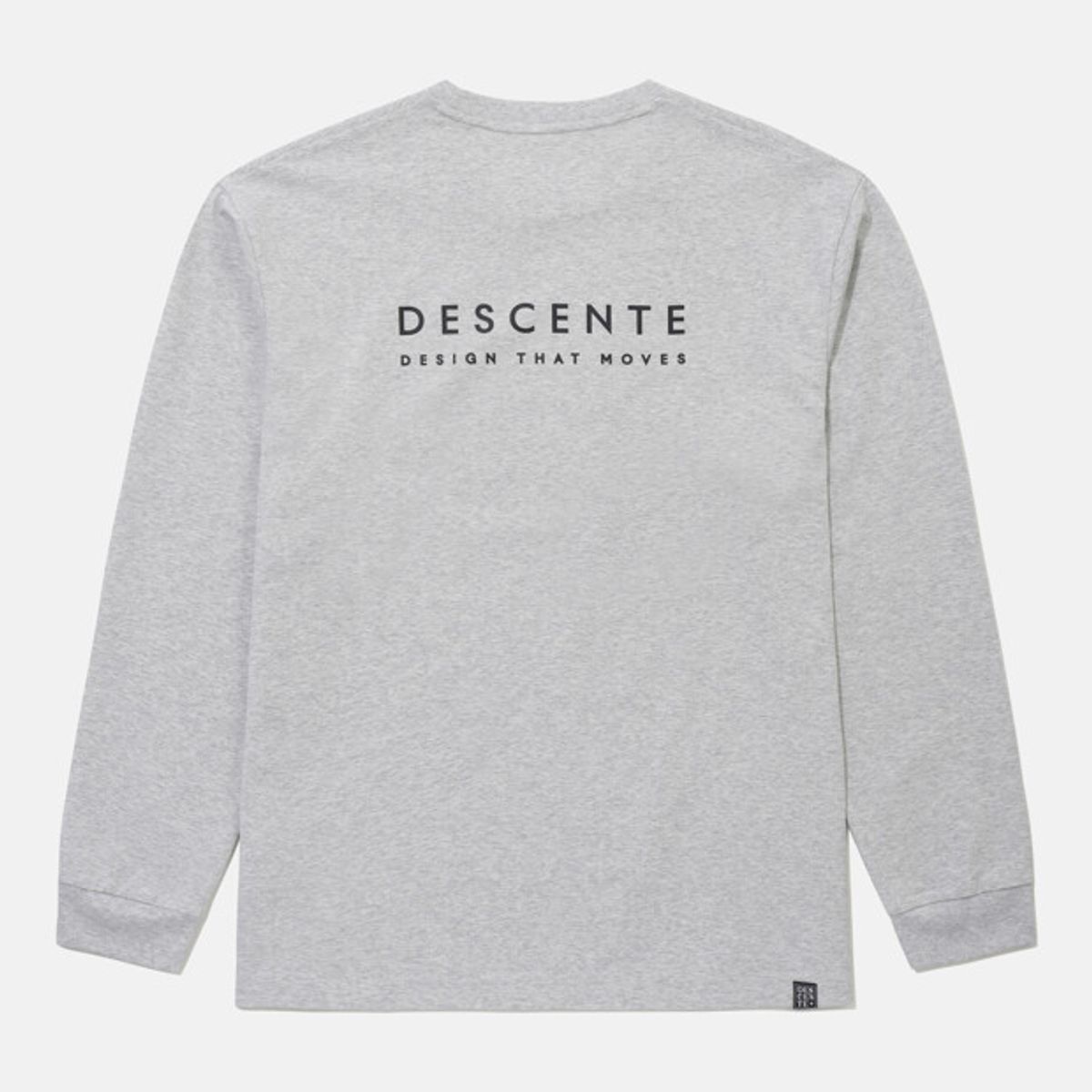 데상트(DESCENTE) 무브먼트 소로나쿨 오버핏 긴팔 티셔츠 멜란지 그레이 SR323UTL72