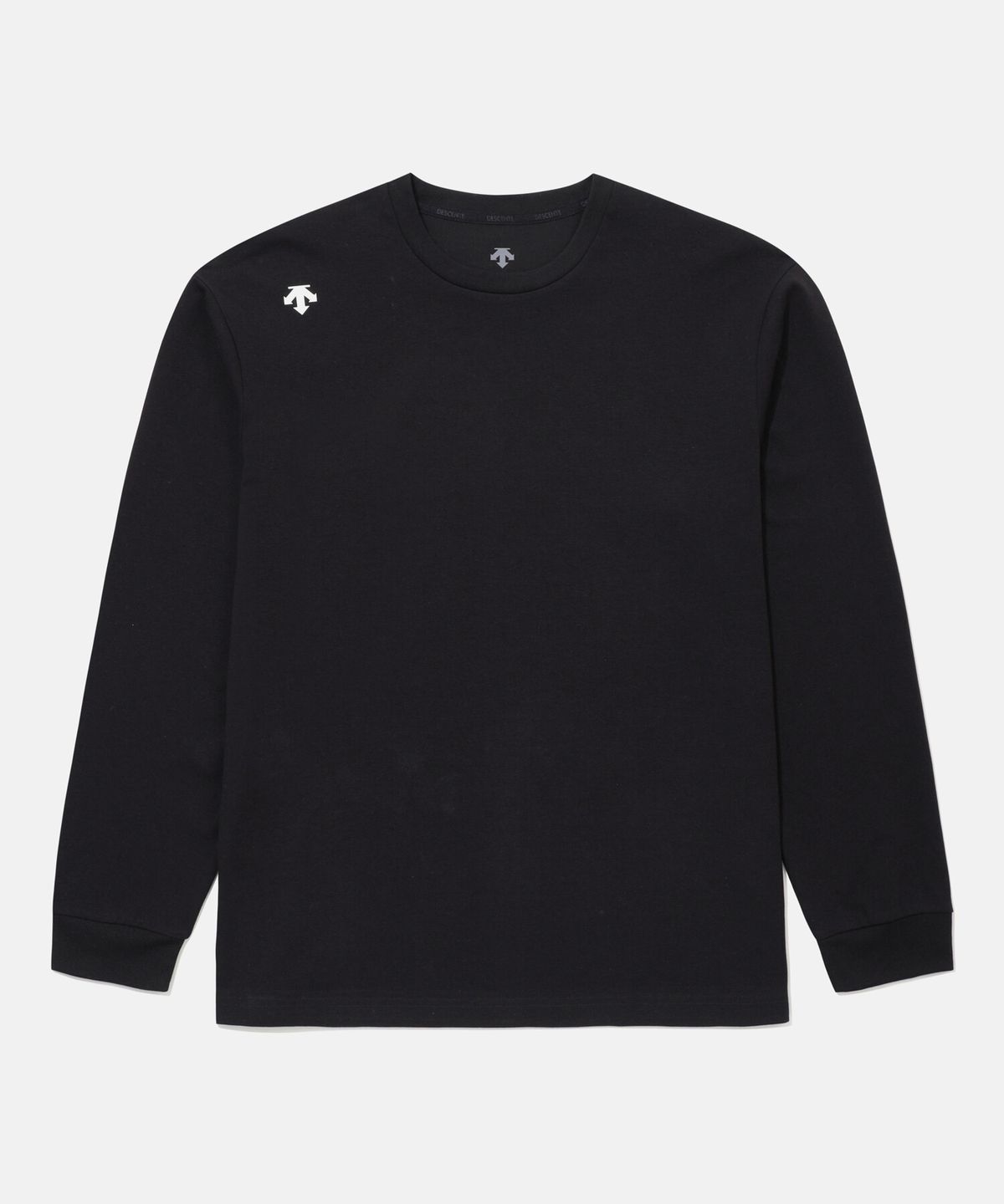 데상트(DESCENTE) 무브먼트 소로나쿨 오버핏 긴팔 티셔츠 블랙 SR323UTL72