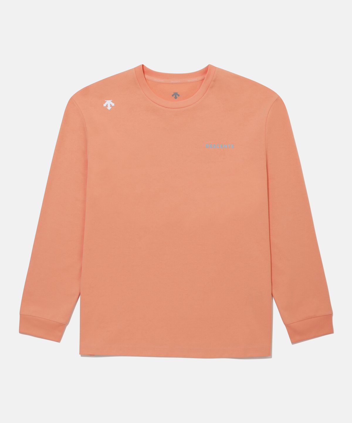 데상트(DESCENTE) 무브먼트 소로나쿨 오버핏 긴팔 티셔츠 코랄 SR323UTL75