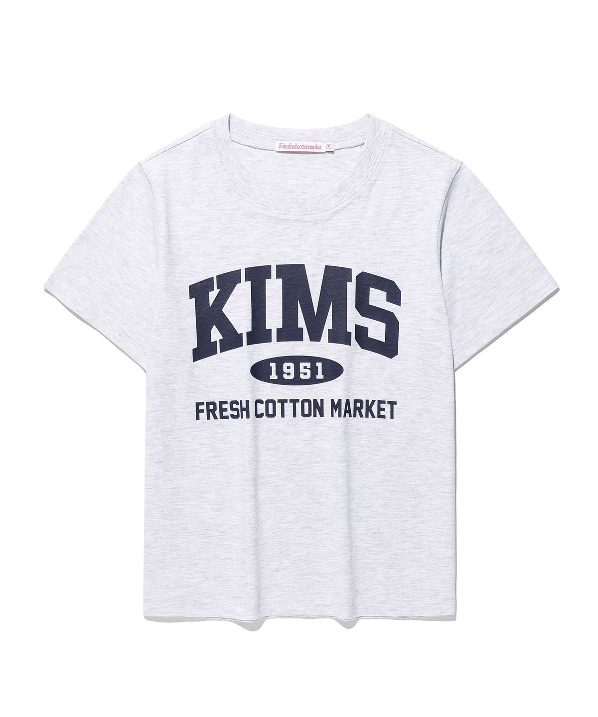 킴스 프레시 코튼 마켓(KIMS FRESH COTTON MARKET) 킴스 컬리지 티셔츠 그레이