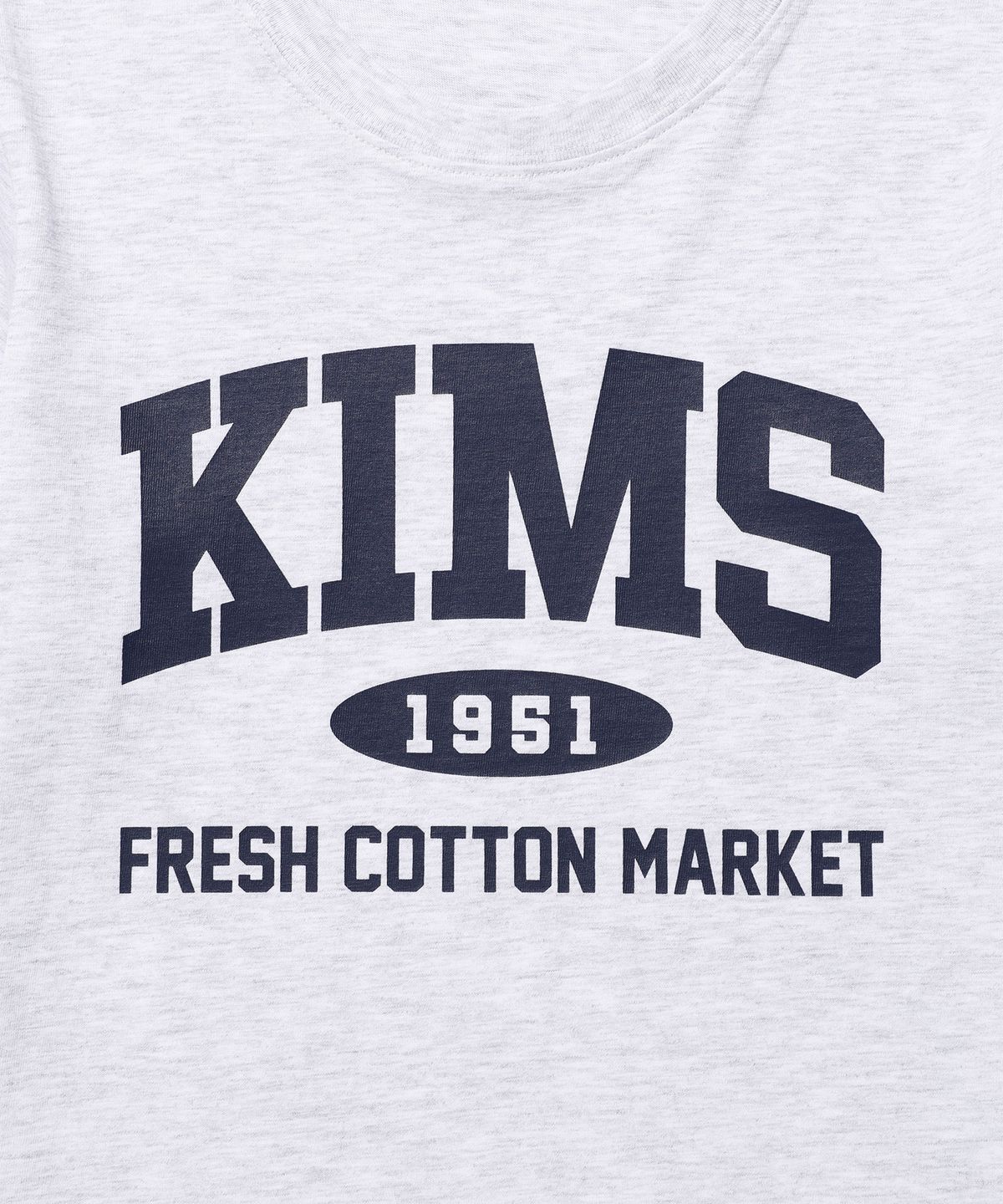 킴스 프레시 코튼 마켓(KIMS FRESH COTTON MARKET) 킴스 컬리지 티셔츠 그레이
