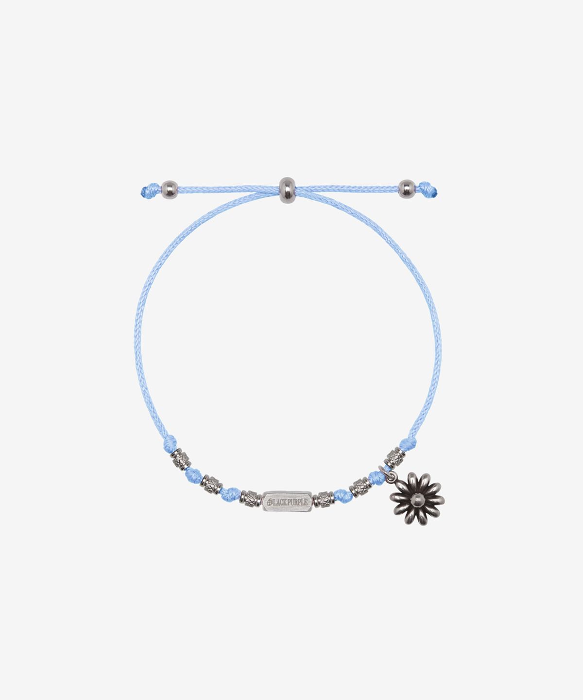 블랙 퍼플(BLACK PURPLE) 와일디 플라워 팔찌_스카이블루 Wildy Flower Bracelet_Sky Blue