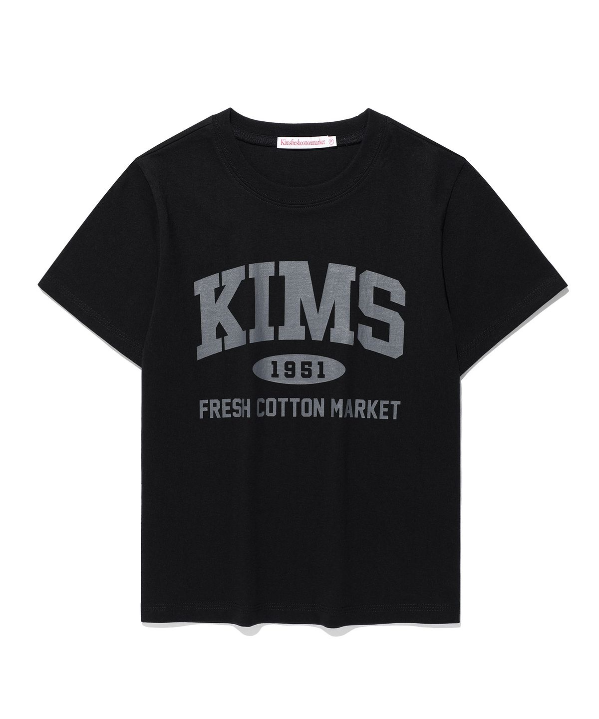 킴스 프레시 코튼 마켓(KIMS FRESH COTTON MARKET) 킴스 컬리지 티셔츠 블랙