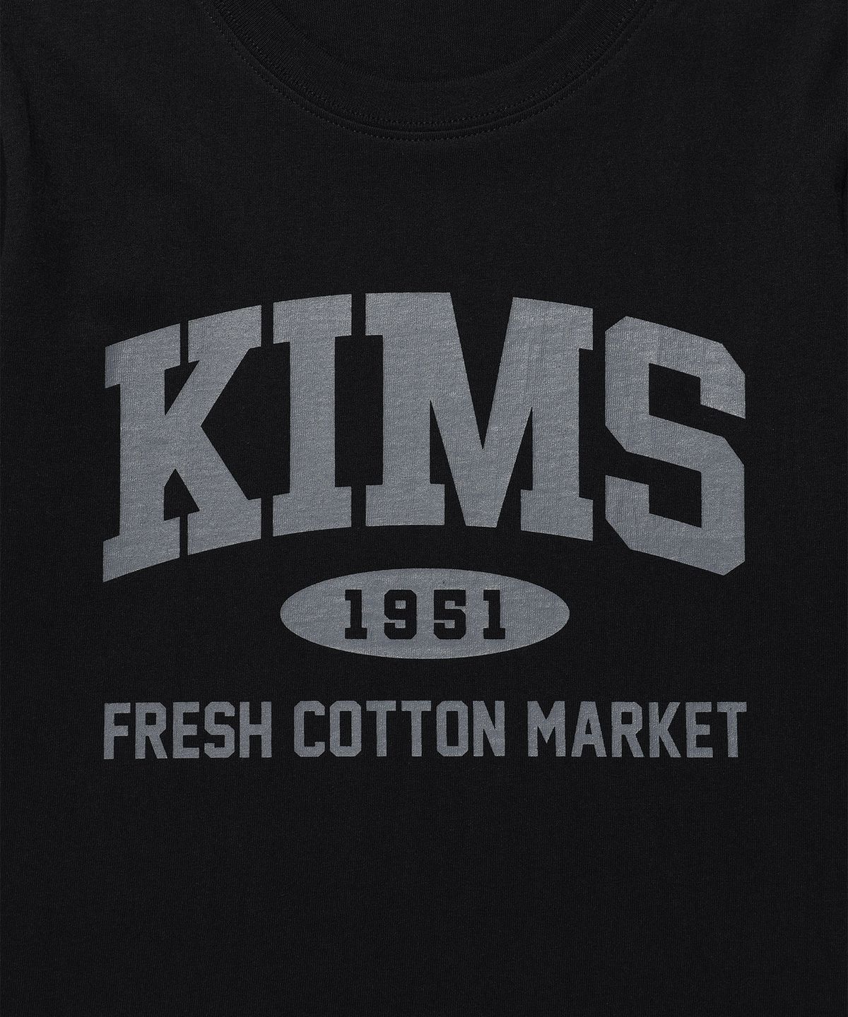 킴스 프레시 코튼 마켓(KIMS FRESH COTTON MARKET) 킴스 컬리지 티셔츠 블랙