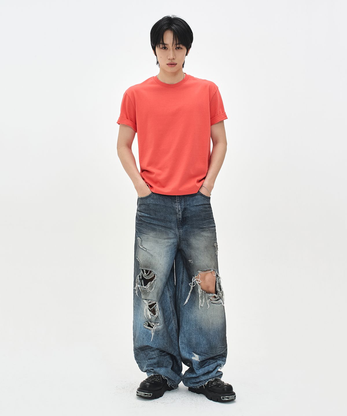 소버먼트(SOVERMENT) 데일리 소프트 체인 스티치 티셔츠[8 Color]