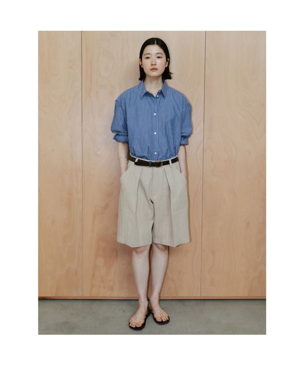 디애퍼처(THE APERTURE) Lombard Shirt  Blue (TA6464A01P)