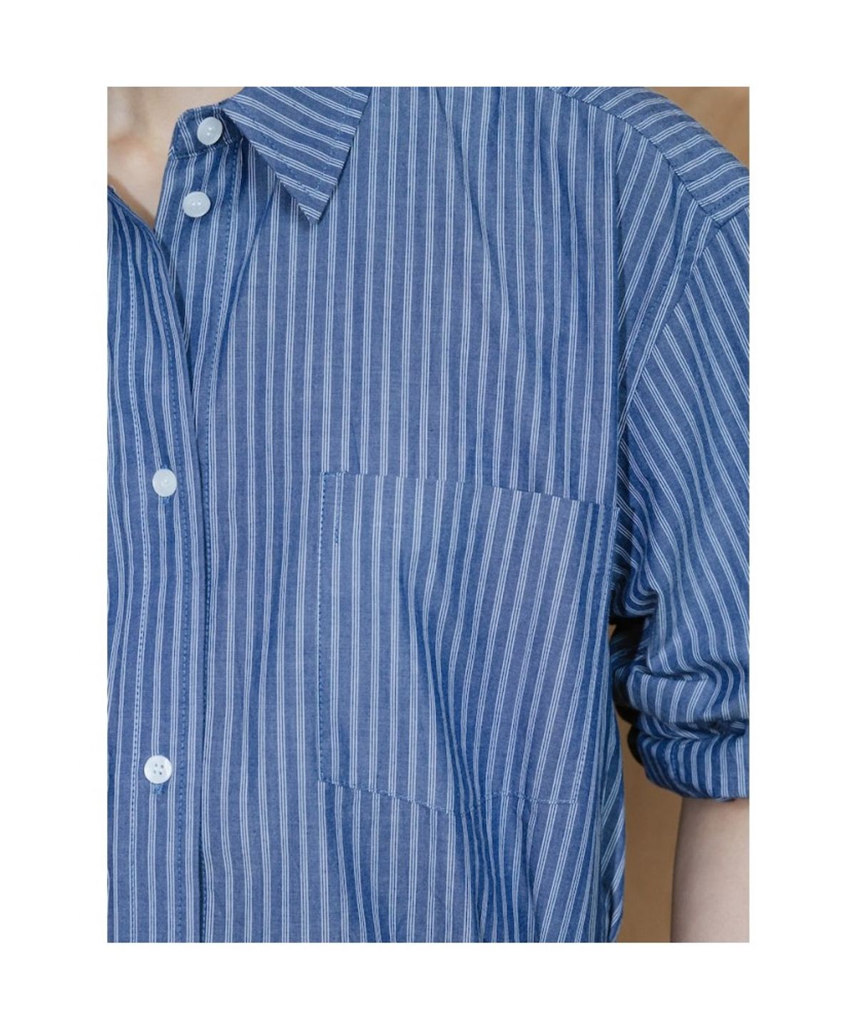 디애퍼처(THE APERTURE) Lombard Shirt  Blue (TA6464A01P)