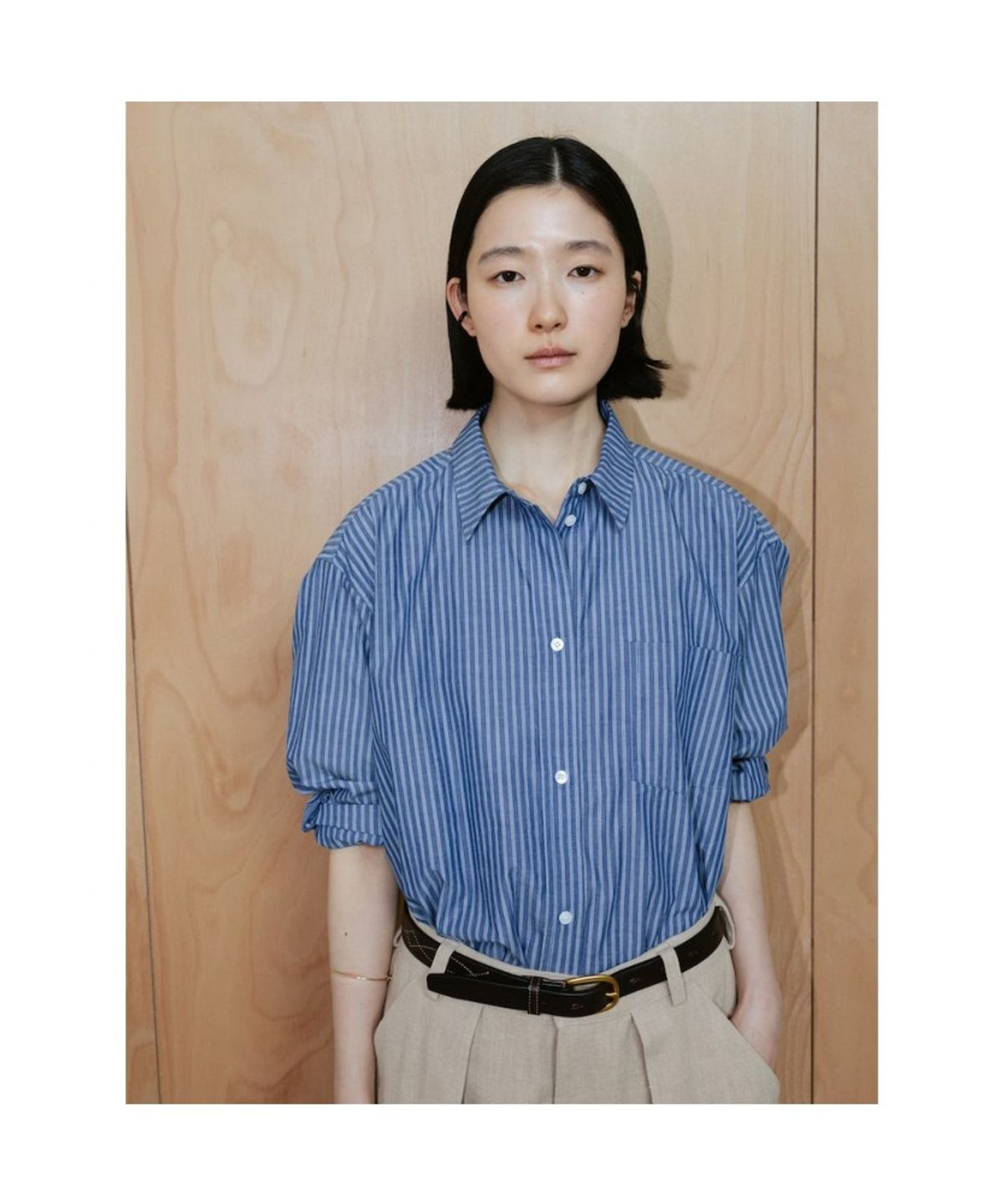 디애퍼처(THE APERTURE) Lombard Shirt  Blue (TA6464A01P)