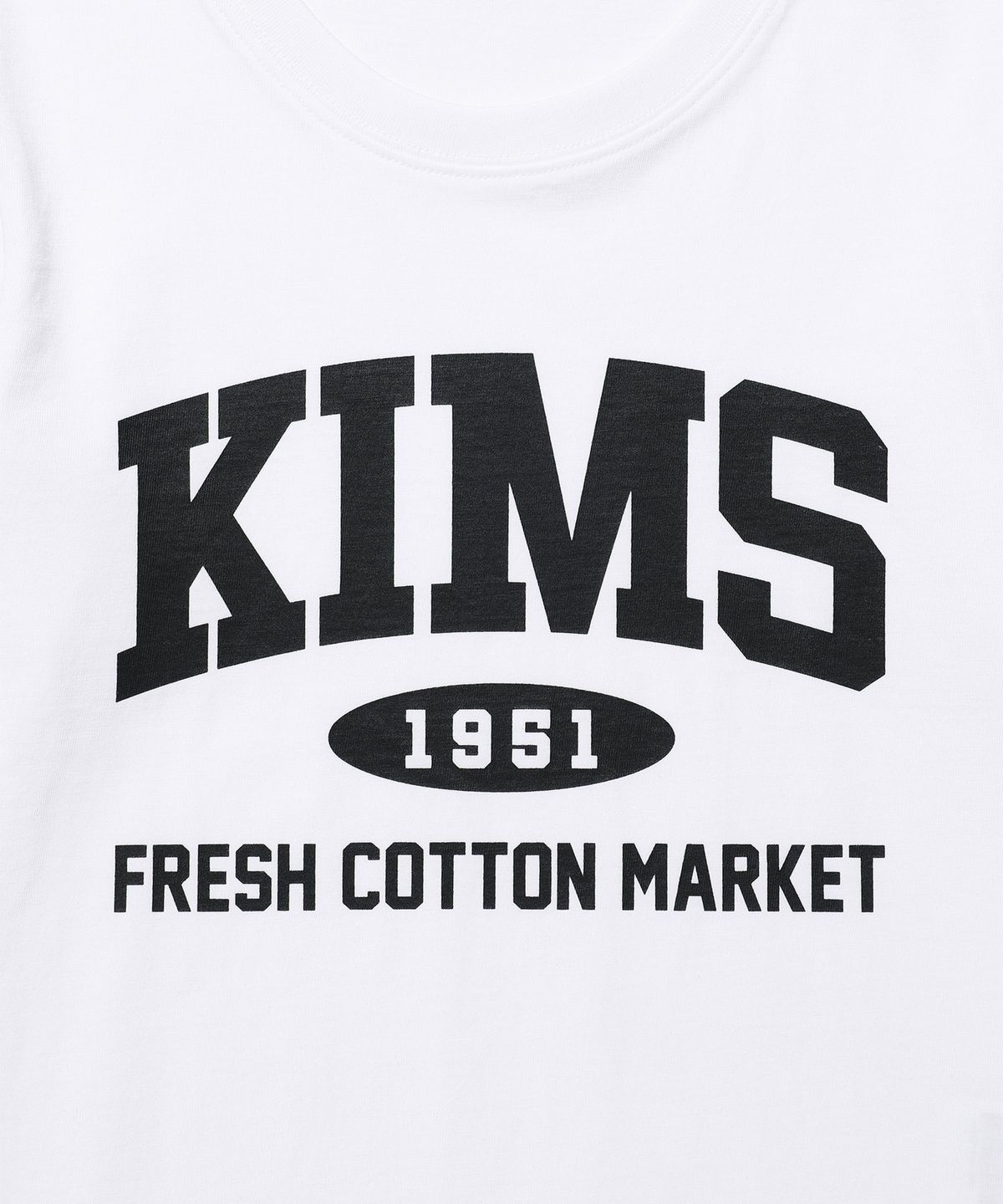 킴스 프레시 코튼 마켓(KIMS FRESH COTTON MARKET) 킴스 컬리지 티셔츠 화이트
