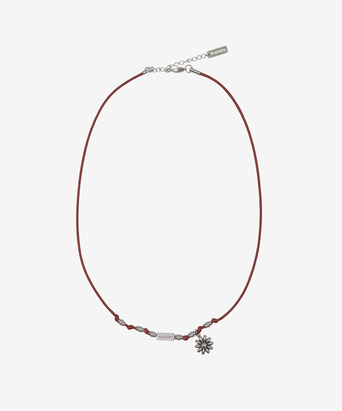 블랙 퍼플(BLACK PURPLE) 와일디 플라워 목걸이_버건디 Wildy Flower Necklace_Burgundy
