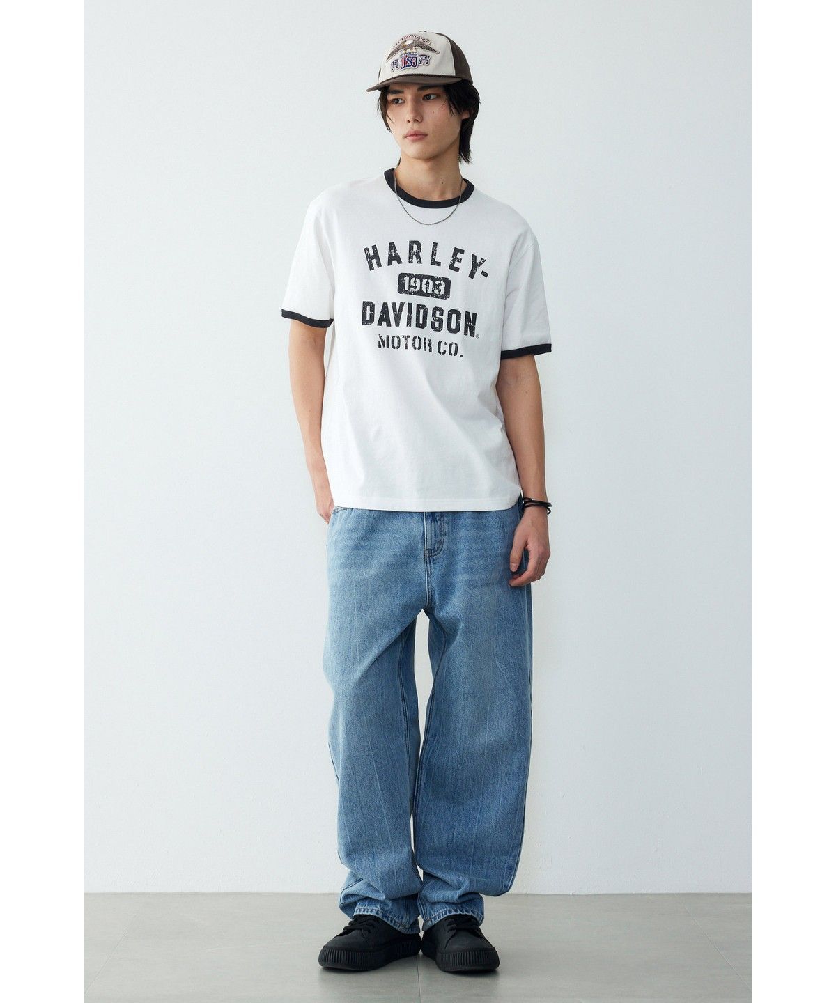 할리데이비슨 컬렉션스®(HARLEY-DAVIDSON COLLECTIONS®) 할리 1903 레터링 링거티 _화이트 HH16111058