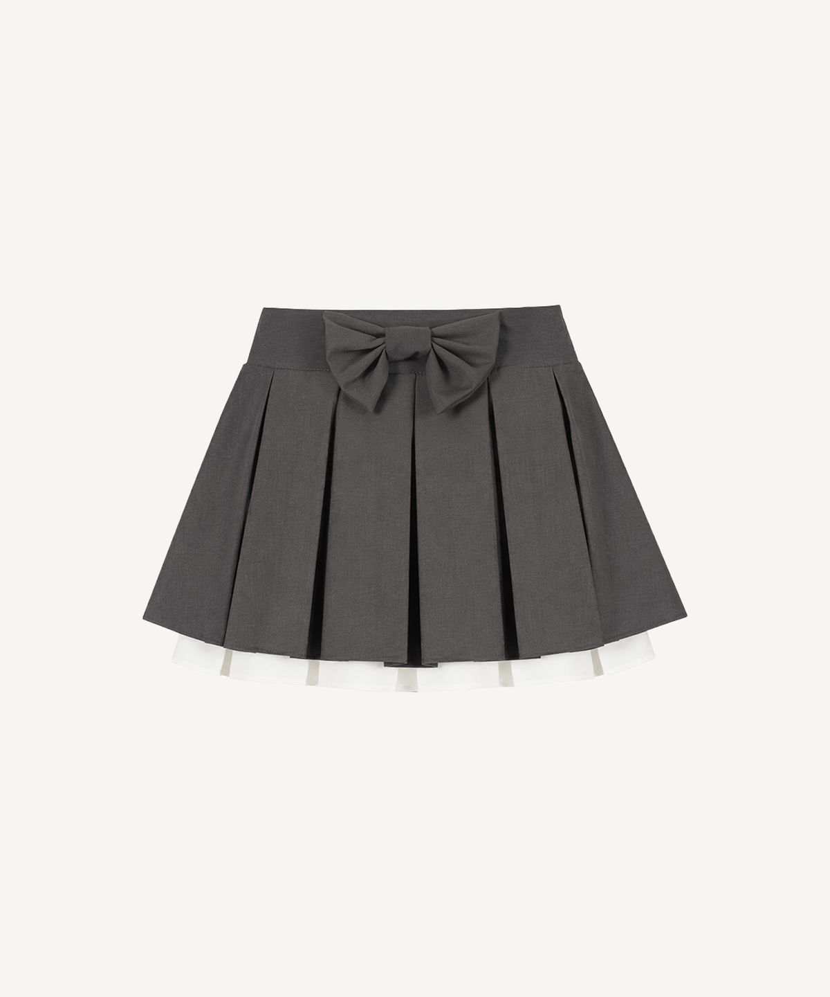 위스페어리(WHISFAIRY) Piano Ribbon Skirt - CHARCOAL