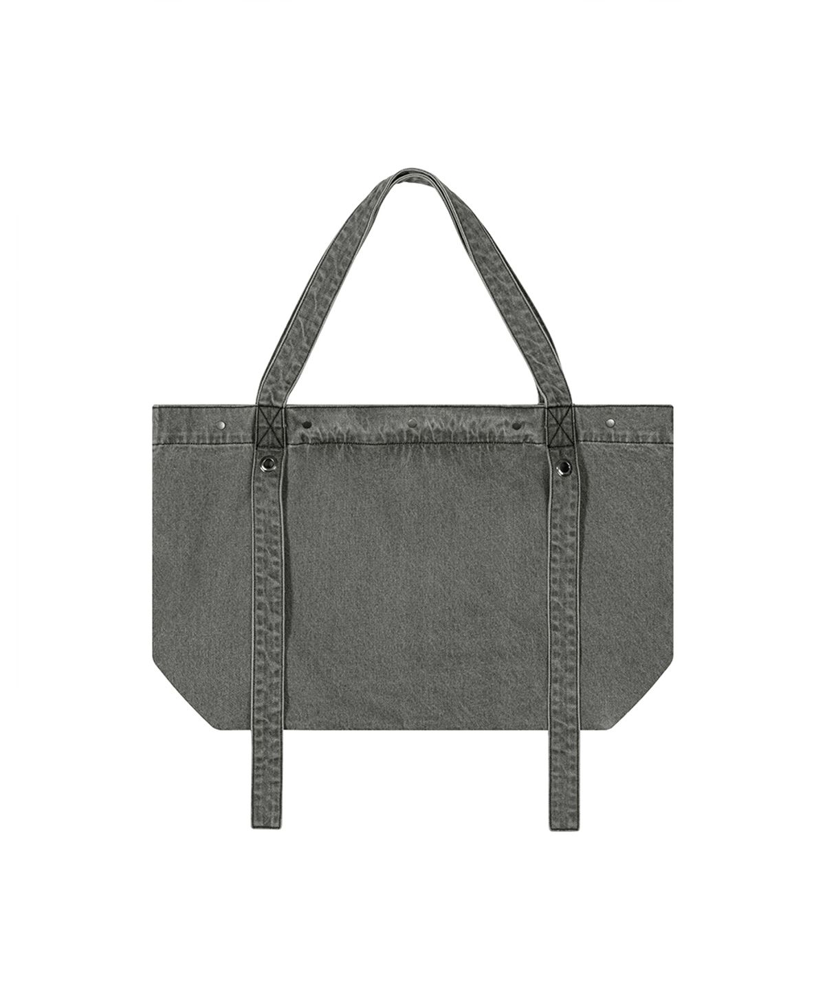 트리밍버드(TREEMINGBIRD) Washed Denim Logo Tote Bag [ Gray ]