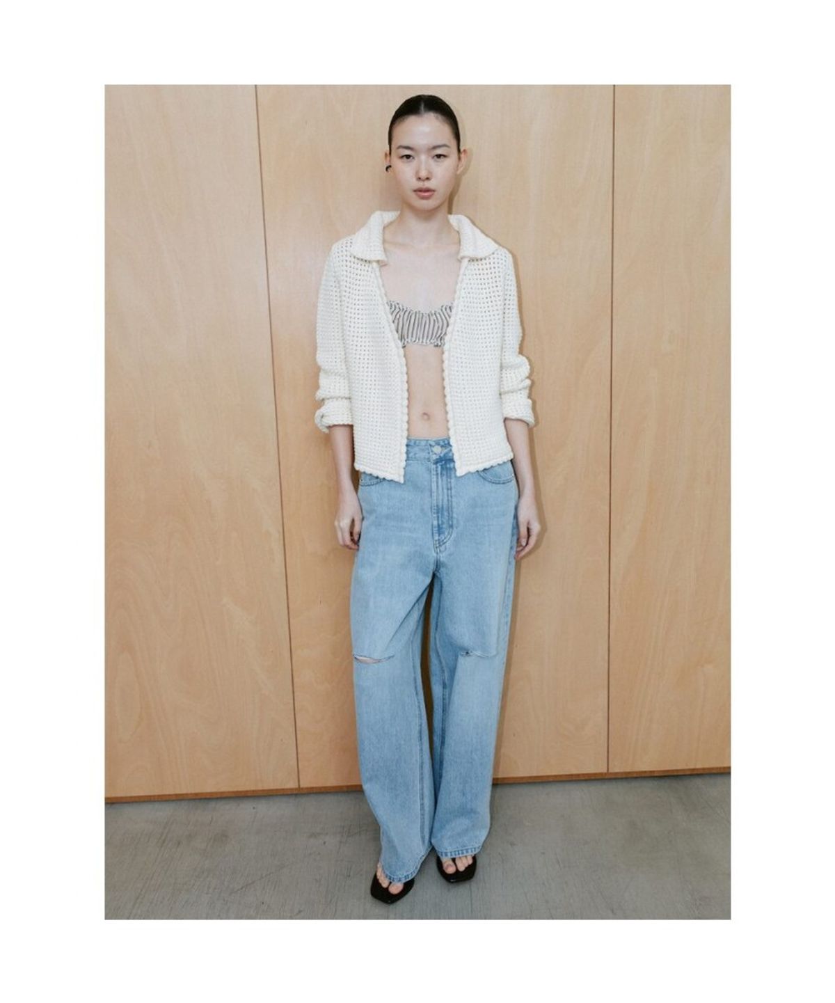 디애퍼처(THE APERTURE) 90s Destroyed Denim Pants  Blue (TA6421A03P)