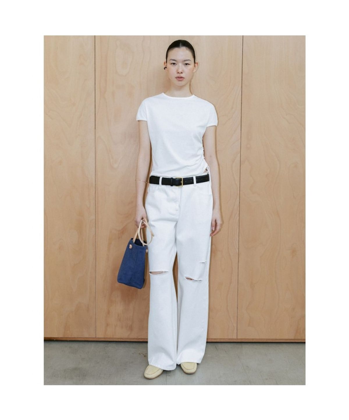 디애퍼처(THE APERTURE) 90s Destroyed Denim Pants  White (TA6421A101)