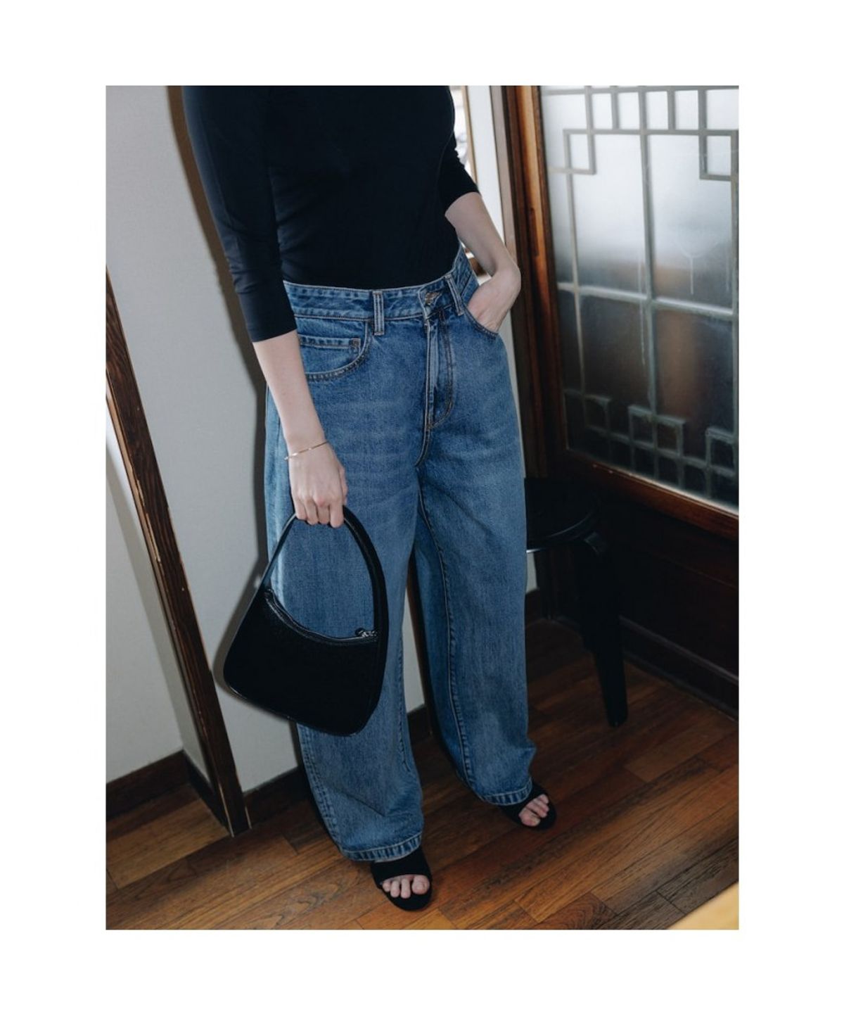 디애퍼처(THE APERTURE) [Unisex]Grandfather Denim Pants  Blue (TA6421A06P)