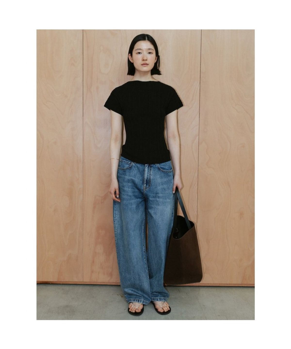 디애퍼처(THE APERTURE) [Unisex]Grandfather Denim Pants  Blue (TA6421A06P)