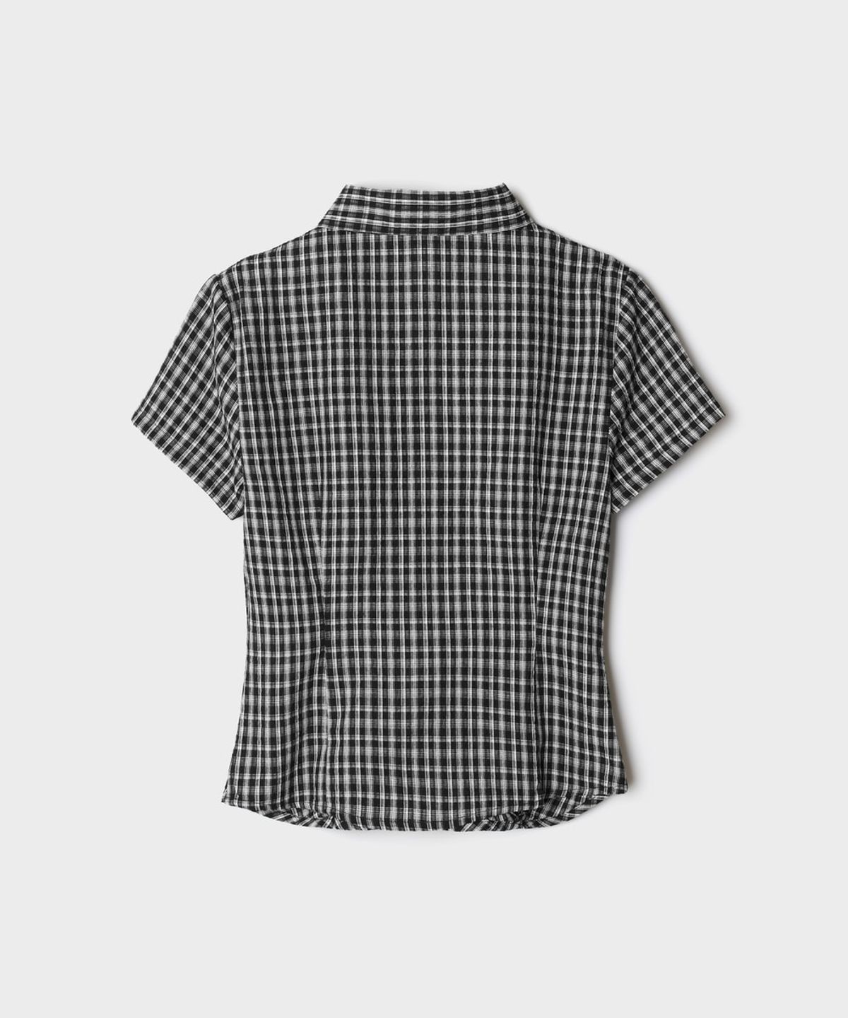 스파오(SPAO) 체크 슬림핏 반팔 셔츠 (RE)_SPYCG37G51