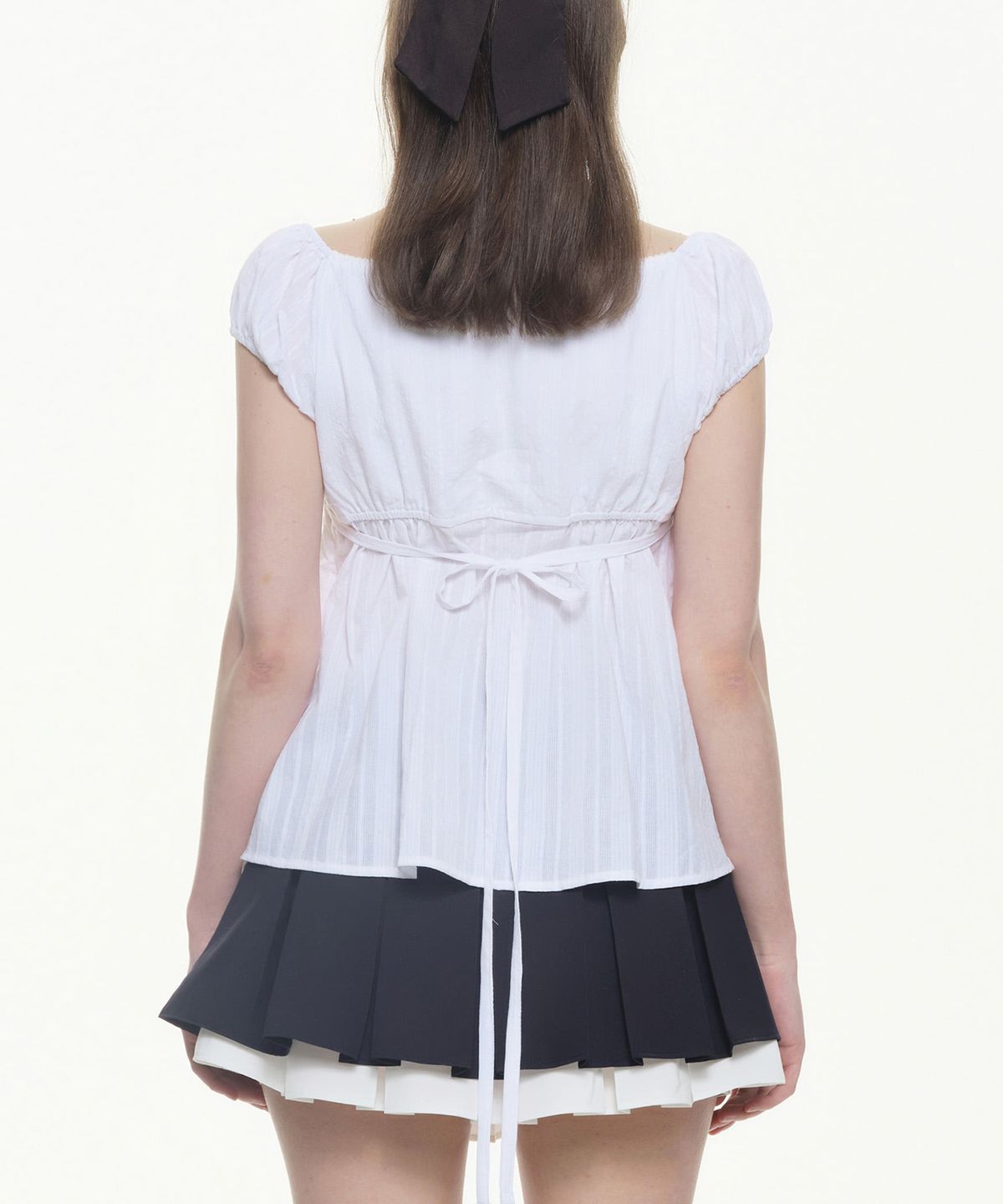 위스페어리(WHISFAIRY) Angel Wrap Blouse - WHITE
