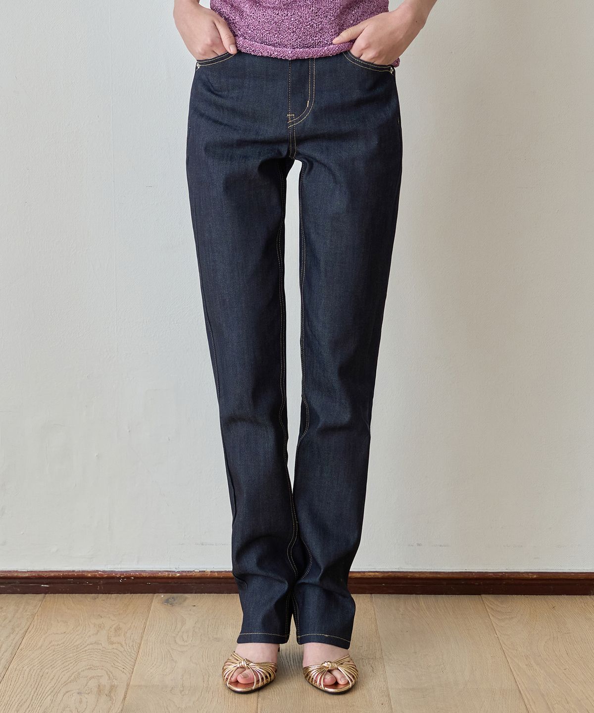 이보크에라(EVOKEERA) Sage Slim Straight Summer Jeans(Raw Denim)