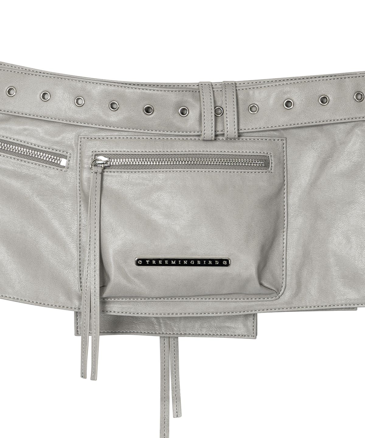 트리밍버드(TREEMINGBIRD) Multi-Pocket Waist Belt [ Light Gray ]