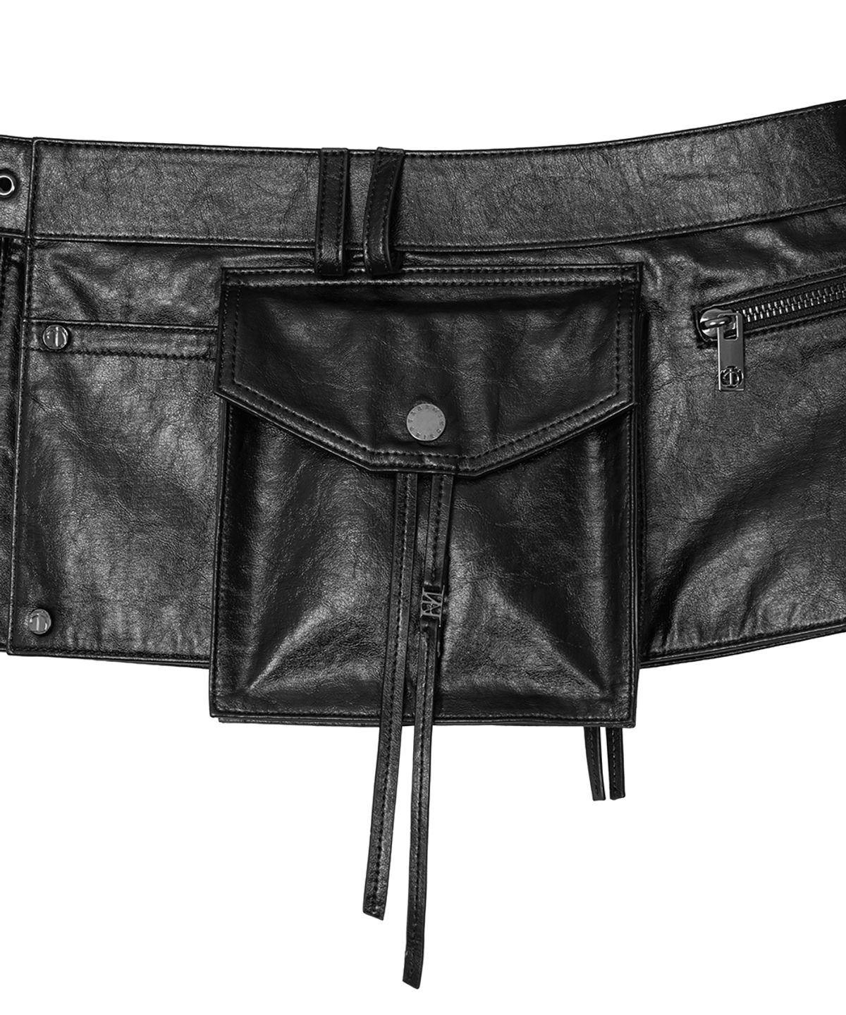 트리밍버드(TREEMINGBIRD) Multi-Pocket Waist Belt [ Black ]
