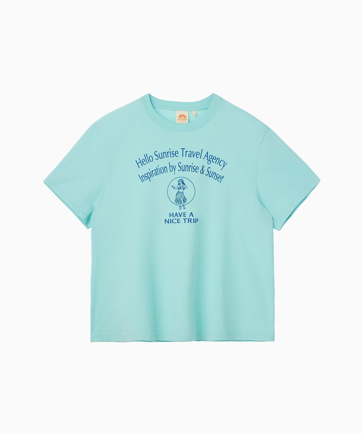 헬로 선라이즈(HELLO SUNRISE) Hula Girl Tee_Aloha Mint