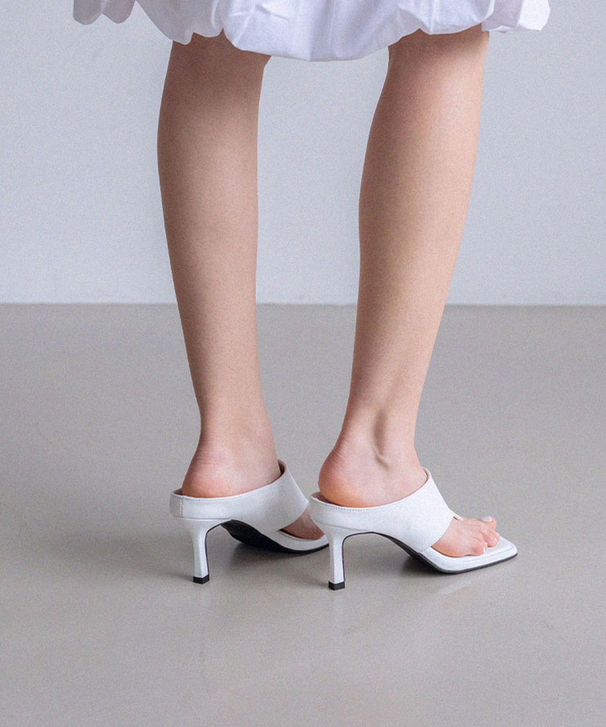 에펠클래식(EIFFELCLASSIC) LIZ Modern Flip-Flop Heels_ black,white 리즈 모던 쪼리 힐 7cm