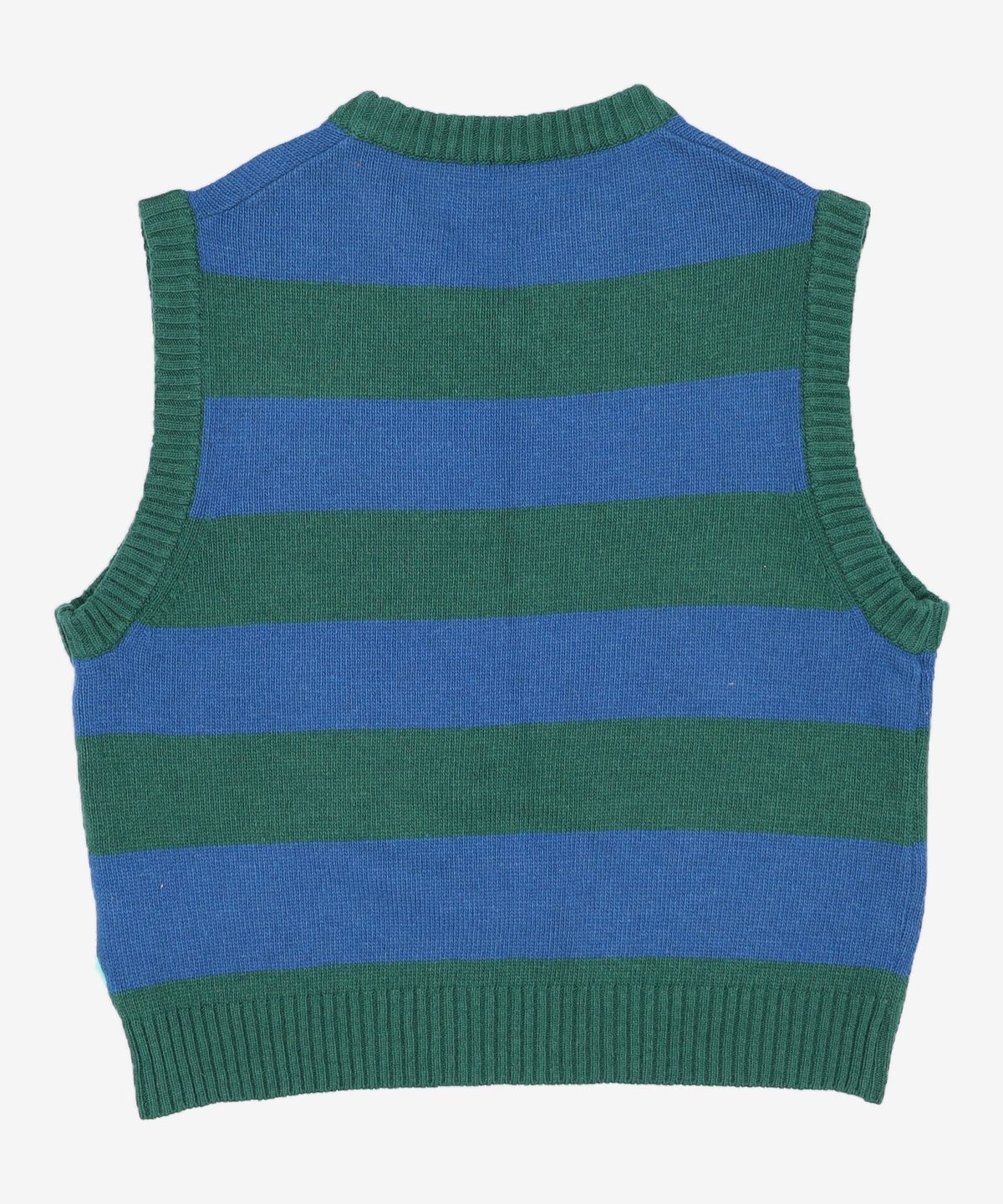 엠엠엘지(MMLG) [Mmlg] BORDER KNIT VEST (BLACK / BROWN) FREE