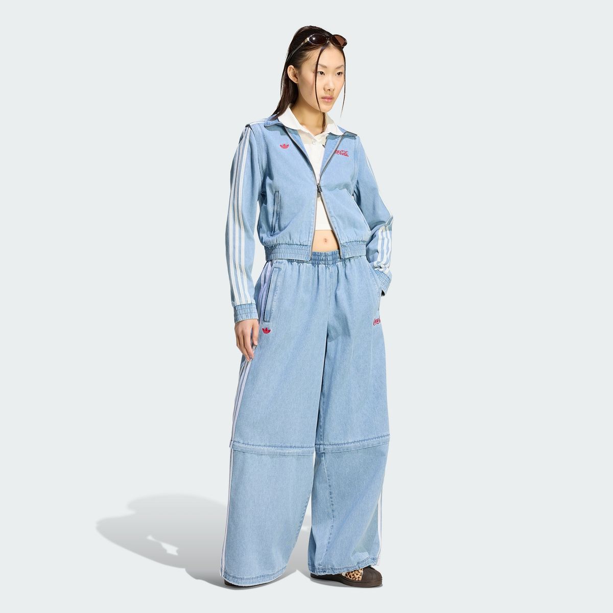 아디다스(ADIDAS) 아디다스X코카콜라 아딜레늄 파이어버드 데님 트랙 팬츠 KY7557