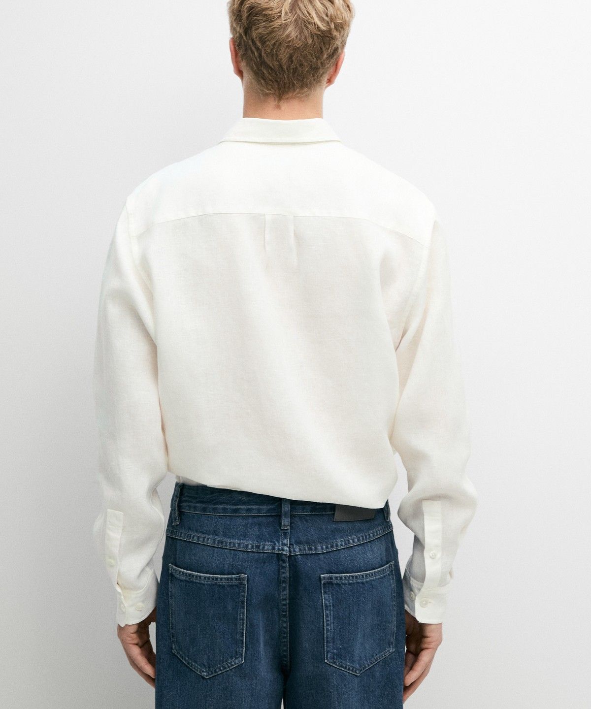 마시모두띠(MASSIMO DUTTI) 100% 린넨 레귤러 핏 셔츠